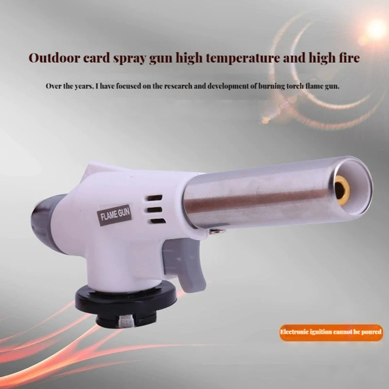 Torch Cooking AutoIgnition Butane Gas Welding-Burner Welding Gas Burner Flame Gas Torch Flame Gun Blow for BBQ Camping Cooking