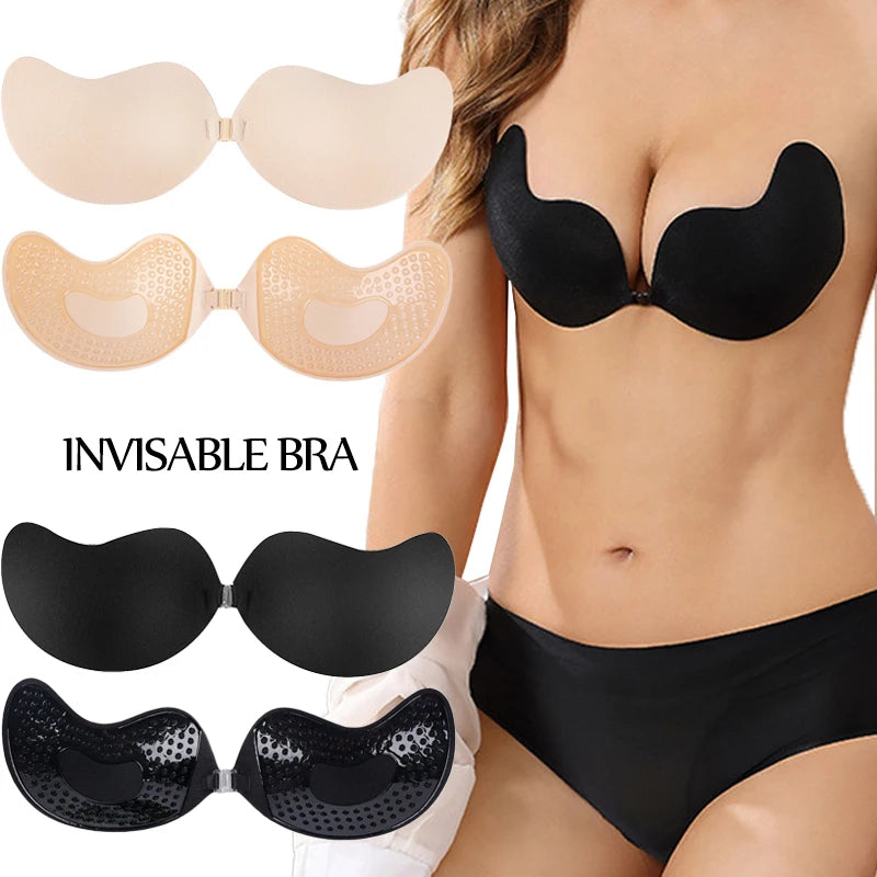 Invisible Push Up Bra for Women Backless